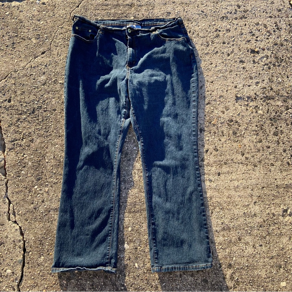 DG2 Diane Gilman Womens Denim Jeans Womens Straight Leg Size 20 38x30‎ High Rise